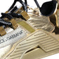 Dolce & Gabbana Metallic Gold NS1 Low Top Sneakers Shoes