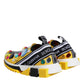 Dolce & Gabbana Yellow Sorrento Crystals Low Top Sneakers Shoes