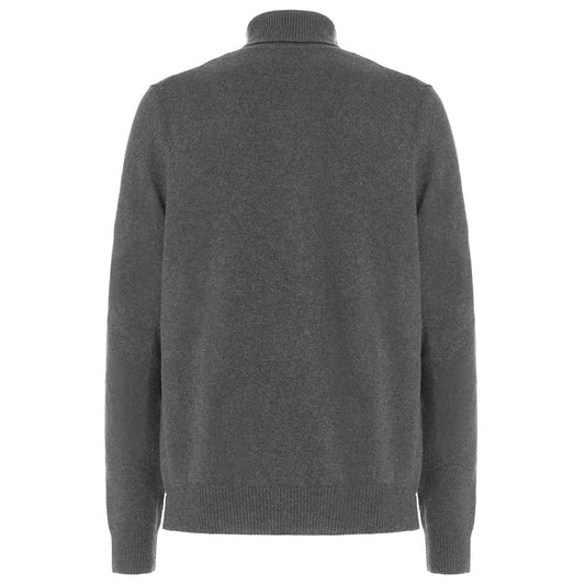 Malo Gray Wool Men Turtleneck Sweater