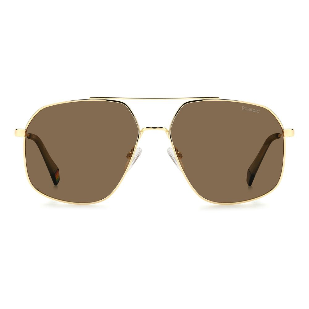 Polaroid Gold Stainless Steel Sunglasses