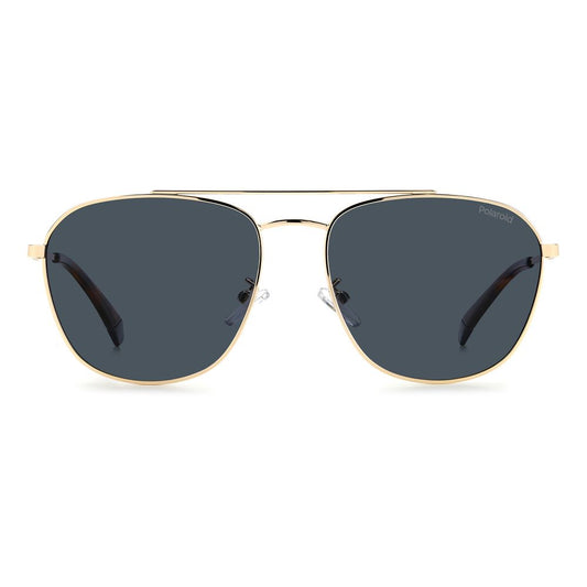 Polaroid Gold Stainless Steel Sunglasses