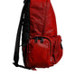 Dolce & Gabbana Red Patent Leather Logo Plaque Backpack Bag