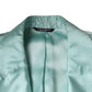 Dolce & Gabbana Mint Green Silk Single Breasted Coat Blazer