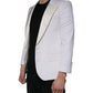 Dolce & Gabbana Off White Wool Single Breasted Dress Blazer