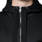 Dolce & Gabbana Black Hooded Logo Plaque Bomber Jacket