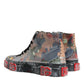 Dolce & Gabbana Multicolor Camouflage High Top Sneakers Shoes