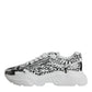 Dolce & Gabbana White Black Graffiti Daymaster Sneakers Shoes