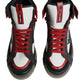 Dolce & Gabbana Multicolor Leather High Top Sneakers Shoes