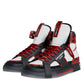 Dolce & Gabbana Multicolor Leather High Top Sneakers Shoes