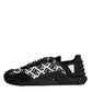 Dolce & Gabbana Black Logo Lace Up Low Top NS1 Sneakers Shoes