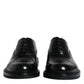 Dolce & Gabbana Black Leather Oxford Wingtip Men Formal Shoes