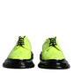 Dolce & Gabbana Neon Green Leather Lace Up Derby Dress Shoes