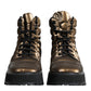 Dolce & Gabbana Bronze Padded Mid Calf Lace Up Boots Shoes