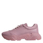 Dolce & Gabbana Pink Leather Daymaster Low Top Sneakers Shoes