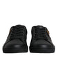 Dolce & Gabbana Black London Sacred Heart Men Sneakers Shoes