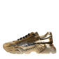 Dolce & Gabbana Gold Leather Daymaster Low Top Sneakers Shoes