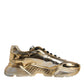 Dolce & Gabbana Gold Leather Daymaster Low Top Sneakers Shoes