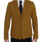 Dolce & Gabbana Elegant Yellow Cotton Blend Casual Blazer