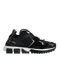 Dolce & Gabbana Black Mesh Sorrento Trekking Sneakers Shoes