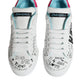 Dolce & Gabbana White Portofino Leather Low Top Sneaker Shoes