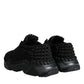 Dolce & Gabbana Black Knitted Daymaster Sneakers Shoes