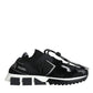 Dolce & Gabbana Black Mesh Sorrento Trekking Sneakers Shoes