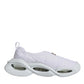 Dolce & Gabbana White Padded Fabric Low Top Sneakers Shoes