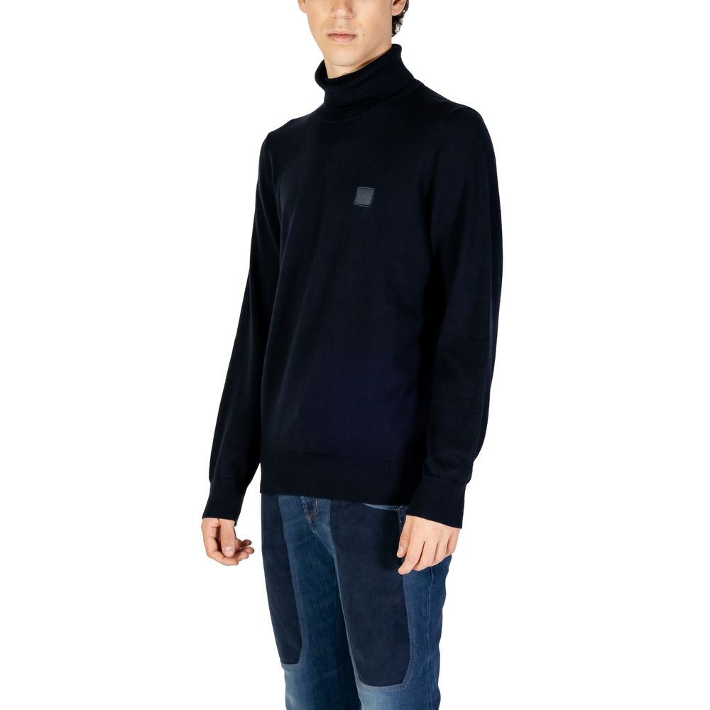 Hugo Boss Blue Cotton Sweater