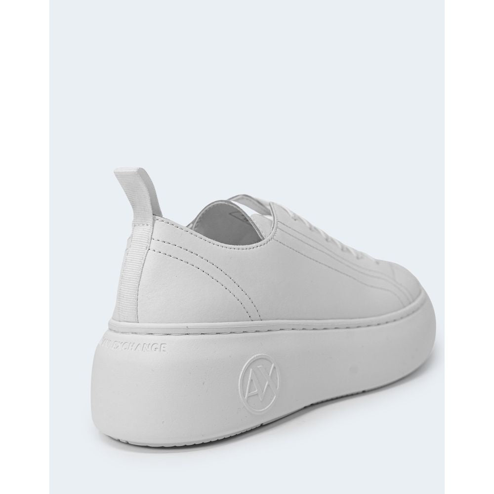 Armani Exchange White Leather Sneaker