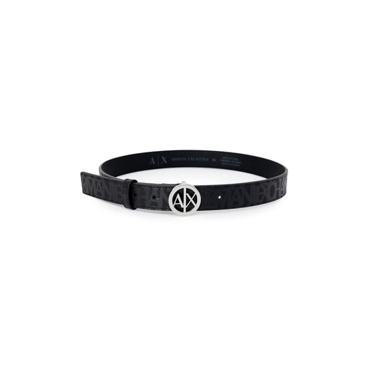 Armani Exchange Black Polyester Belt