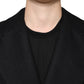 Dolce & Gabbana Black Wool Double Breasted Men Coat Jacket