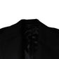 Dolce & Gabbana Black Wool Double Breasted Men Coat Jacket