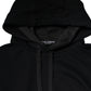 Dolce & Gabbana Black Hooded Pullover Men Sweatshirt Sweater