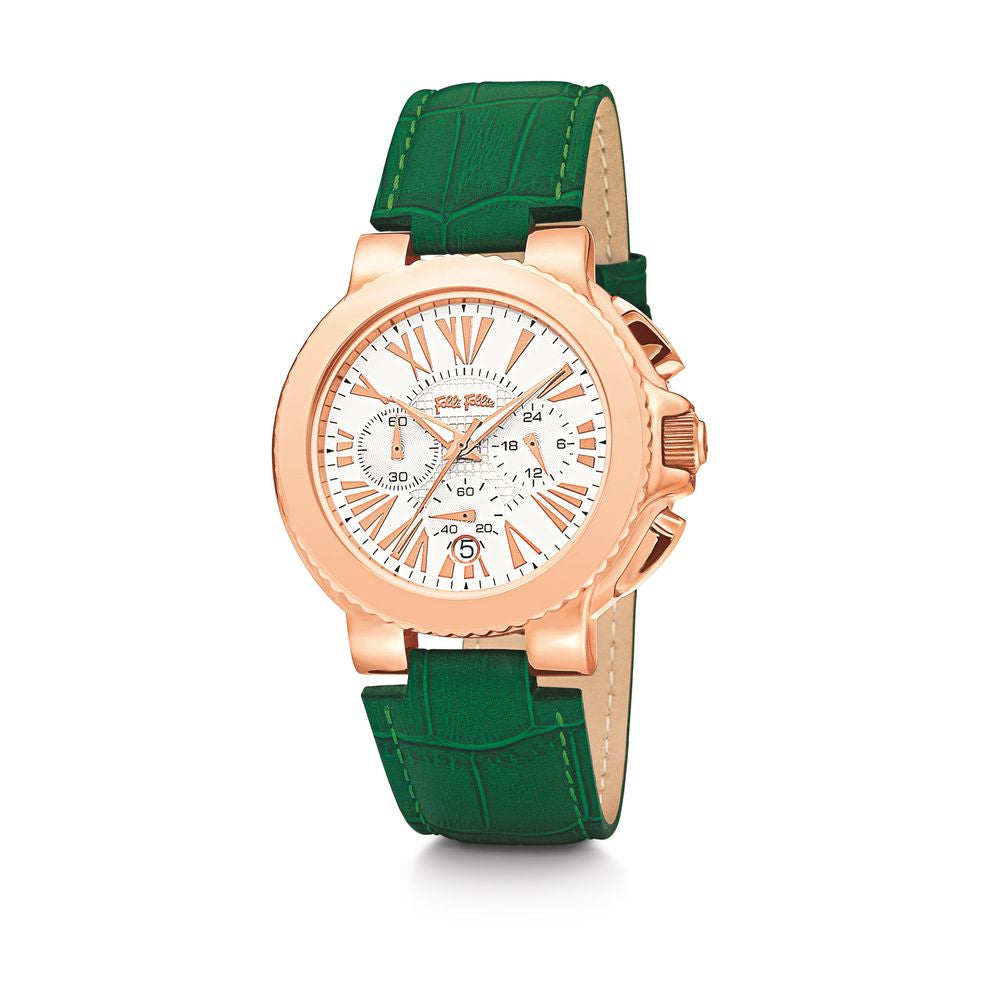 Folli Follie Green Leather Watch