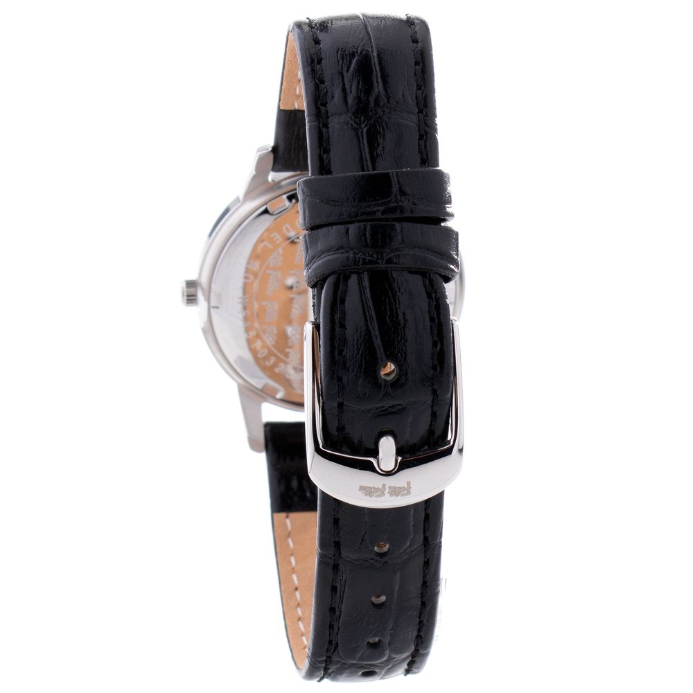 Folli Follie Black Leather Watch