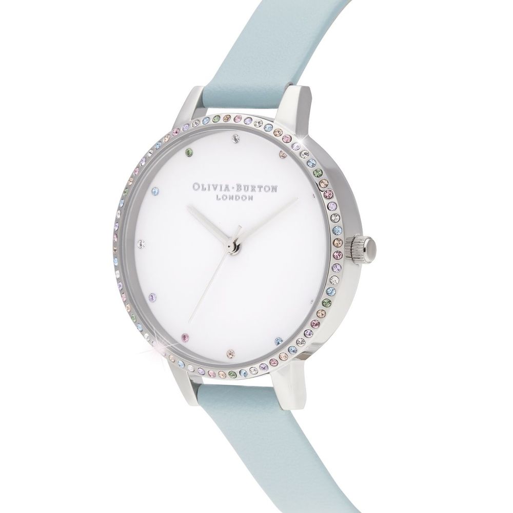 Olivia Burton Blue Synthetic Leather Watch