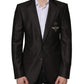 Dolce & Gabbana Black Bee Wool Single Breasted Formal Blazer