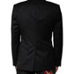 Dolce & Gabbana Black Wool Single Breasted Formal Blazer