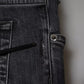 Dolce & Gabbana Dark Gray Tattered Cotton Skinny Denim Jeans