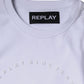 Replay White Embossed Logo Crew Neck Men Sweatshirt Sweater