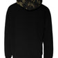 Dolce & Gabbana Black Camouflage Hooded Sweatshirt Sweater