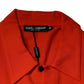 Dolce & Gabbana Orange Cotton Button Down Casual Polo Shirt