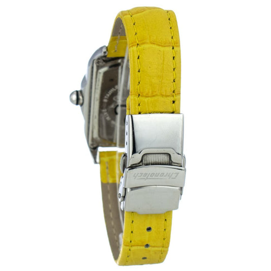 Chronotech Yellow Leather Watch