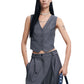 Desigual Gray Polyester Vest