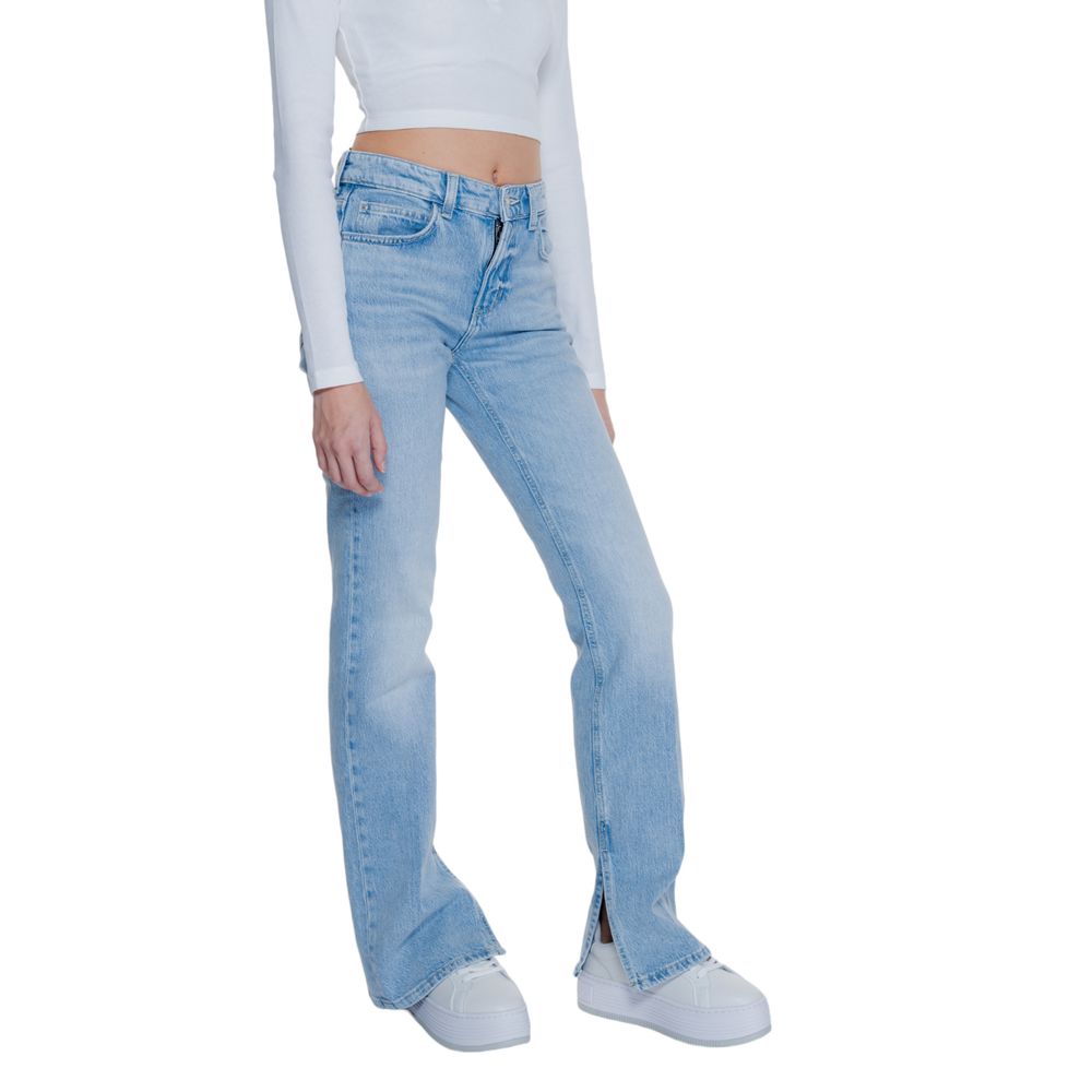 Guess Light Blue Cotton Jeans & Pant