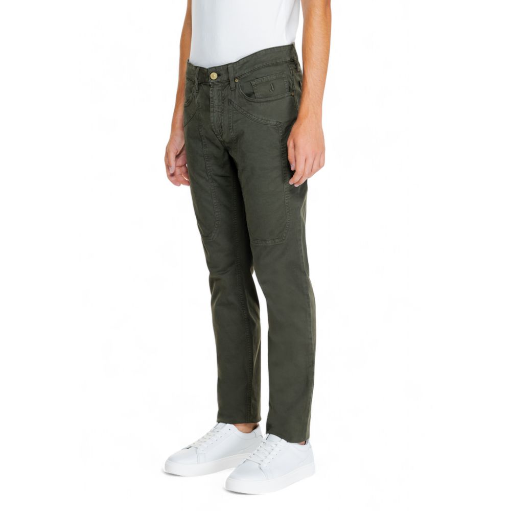 Jeckerson Green Cotton Jeans & Pant