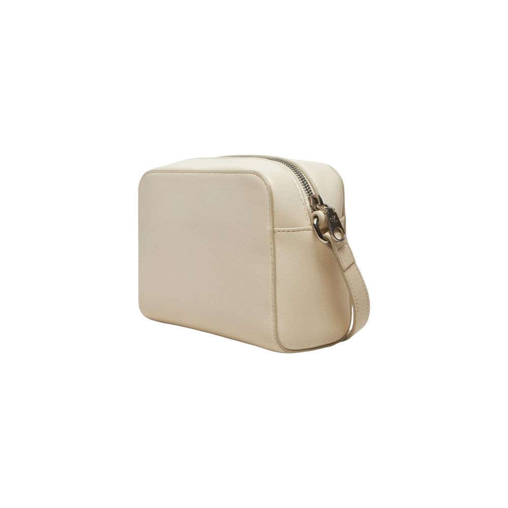 Calvin Klein Jeans Cream Synthetic Leather Handbag