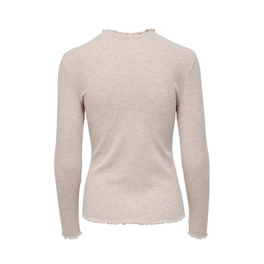 Only Beige Polyester Sweater