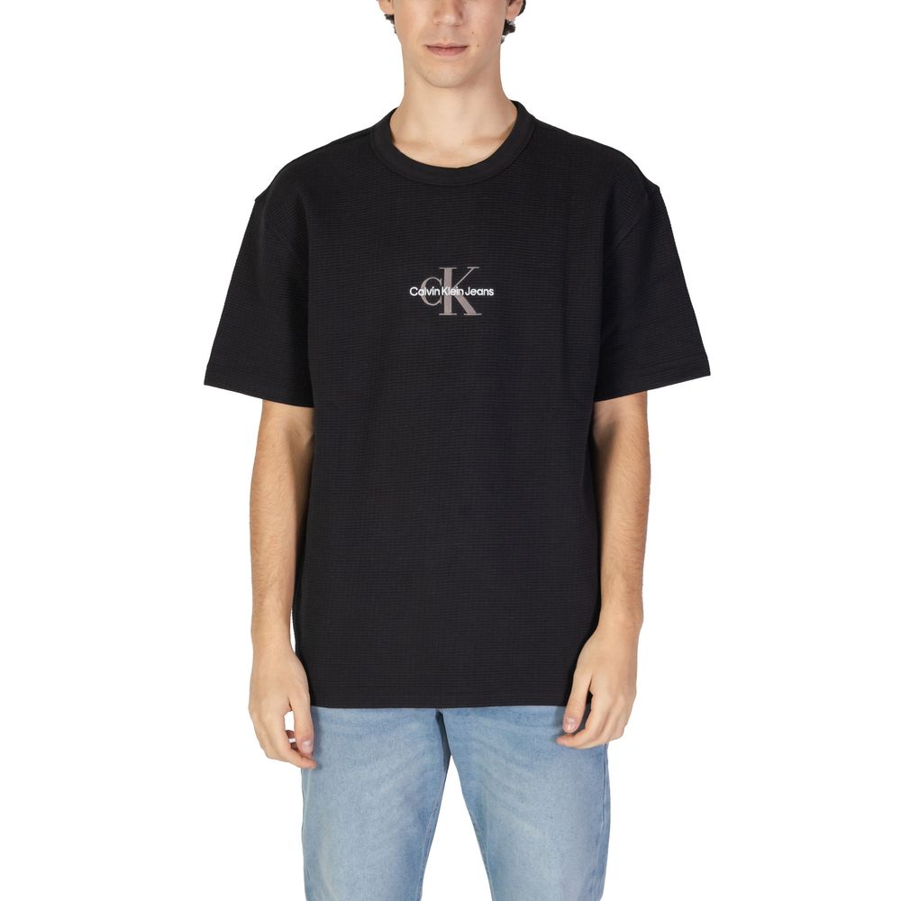 Calvin Klein Jeans Black Cotton Rigenerato T-Shirt