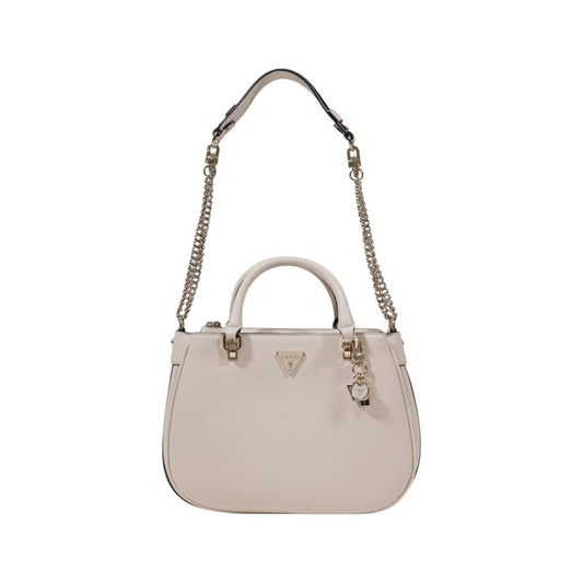 Guess Cream Polyethylene Handbag